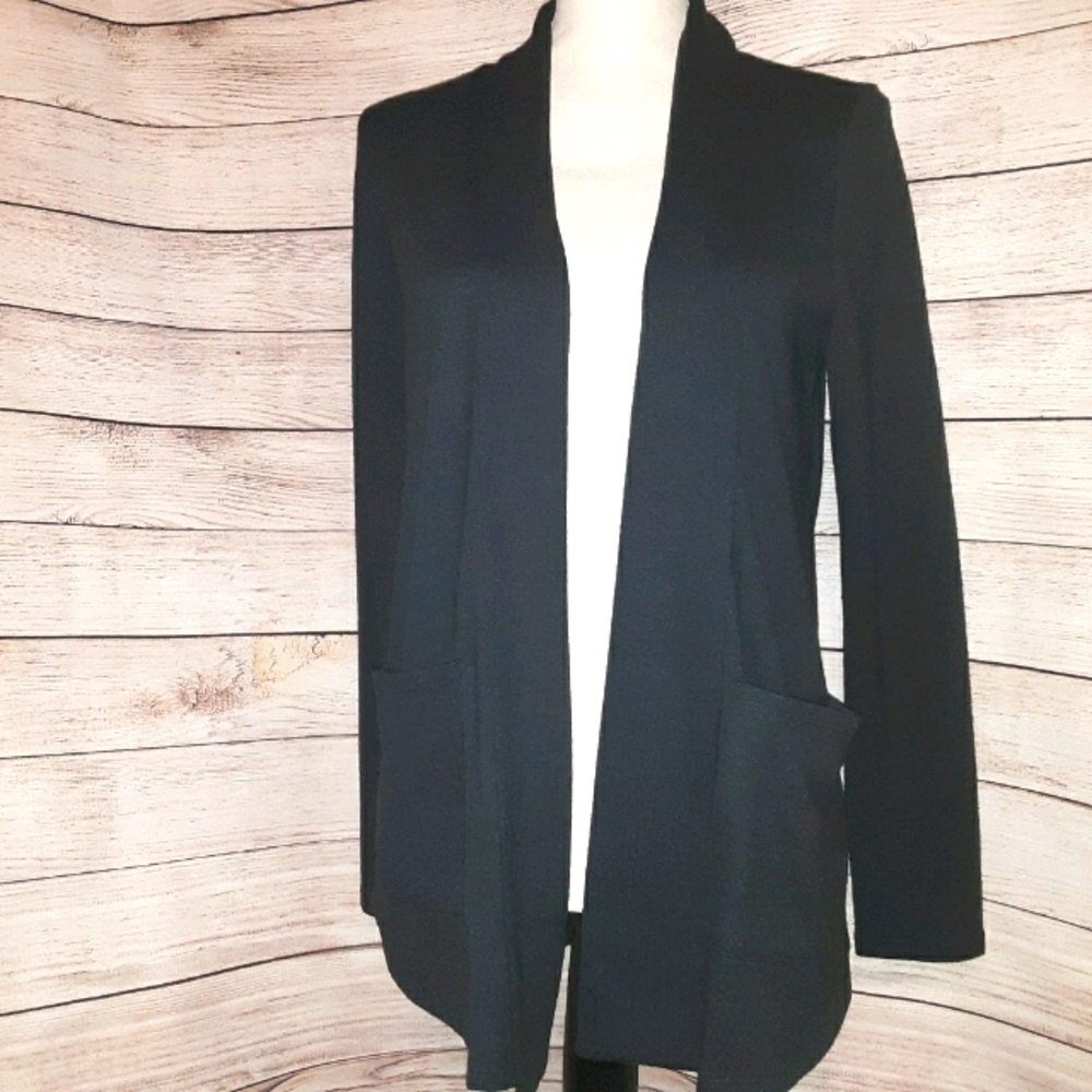 Loft Outlet Charcoal Gray Open Cardigan
